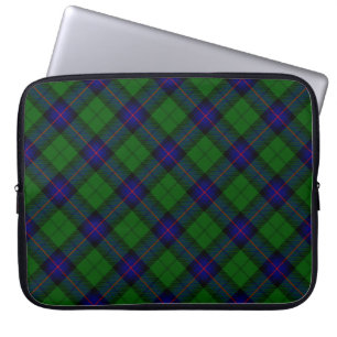 Capa Para Notebook Xadrez do verde azul do tartan do clã de Armstron