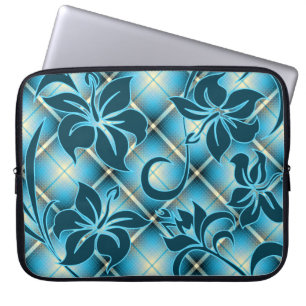 Capa Para Notebook Xadrez havaiana do hibiscus de Mauna Loa