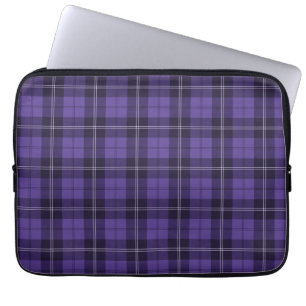 Capa Para Notebook Xadrez Irlandesa Roxa Bolsa de laptop Padrão
