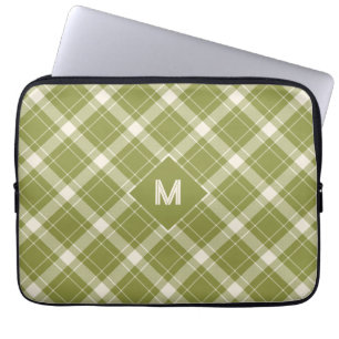 Capa Para Notebook Xadrez Monograma Personalizada / Padrão Tartan