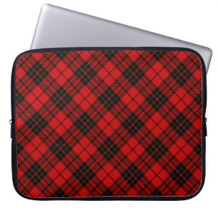 Capa Para Notebook xadrez preto vermelho-de-tartan Brodie