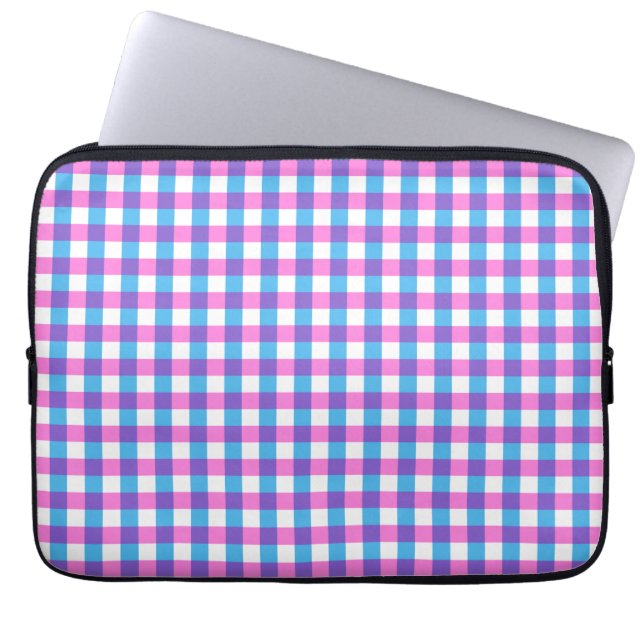 Capa Para Notebook Xadrez Retro Padrão Colorido (Frente)