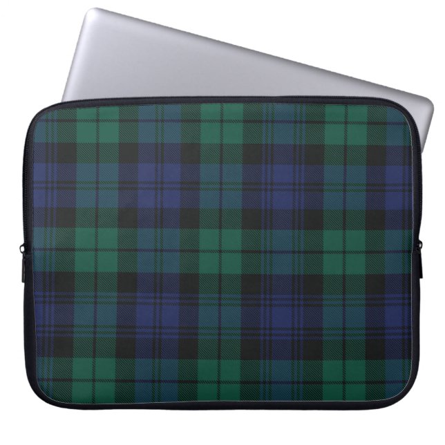 Capa Para Notebook Xadrez Rústico Clássico Elegante Verde Tartan (Frente)