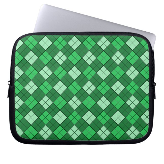 Capa Para Notebook Xadrez Verde (Frente)
