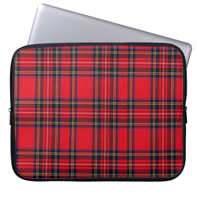Capa Para Notebook Xadrez vermelha de Stewart tartan (Frente)