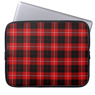 Capa Para Notebook Xadrez Vermelho e Preto Cunningham Tartan