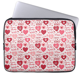 Capa Para Notebook XOXO & Always Be Mine Pink Red