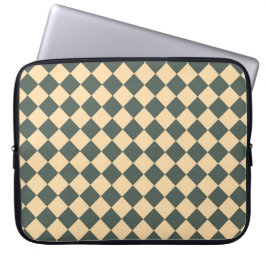 Capa Para Notebook Yellow Green Checker Diamond Pattern
