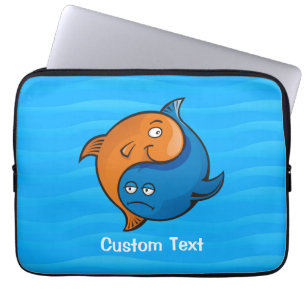 Capa Para Notebook Yin Yang Fish Cartoon
