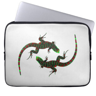 Capa Para Notebook Yin Yang Lizards Silver