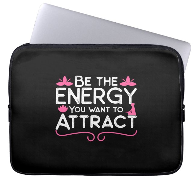 Capa Para Notebook Yoga Lover | Seja A Energia Que Você Quer Atrair (Frente)
