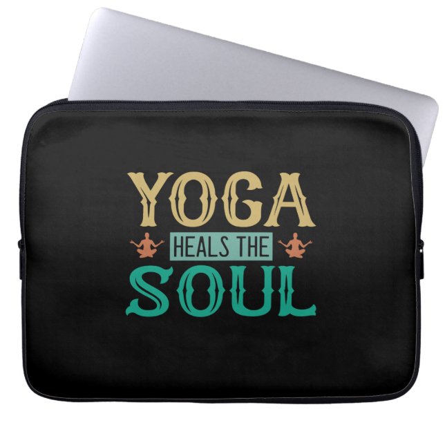 Capa Para Notebook Yoga Lover | Yoga Cura a alma (Frente)