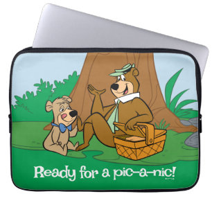 Capa Para Notebook Yogi Bear e Boo Picnic Snack