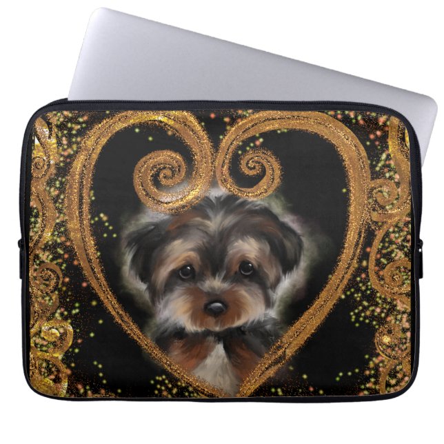 Capa Para Notebook Yorkie Poo (Frente)