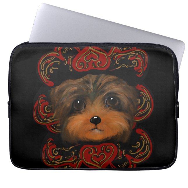 CAPA PARA NOTEBOOK YORKIE POO (Frente)
