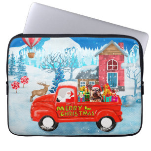 Capa Para Notebook Yorkshire Terrier Dog Christmas Delick