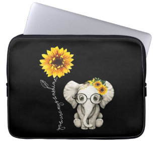 Capa Para Notebook You Are My Sunshine Hippie Sunflower Elephant