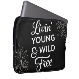 Capa Para Notebook Young, Wild, & Free- Yin Yang Laptop Sleeve
