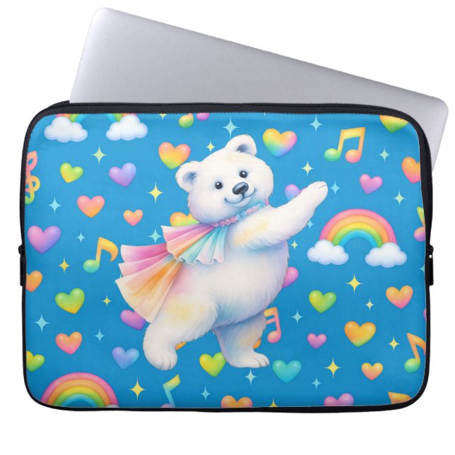 Capa Para Notebook Zarah Dancing Polar Bear Notebook  (Frente)