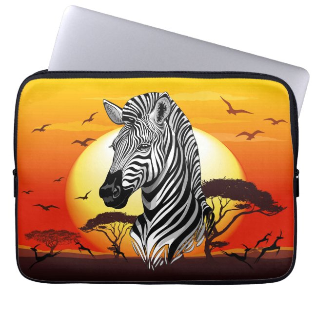 Capa Para Notebook Zebra African Savanna Wild Animal (Frente)