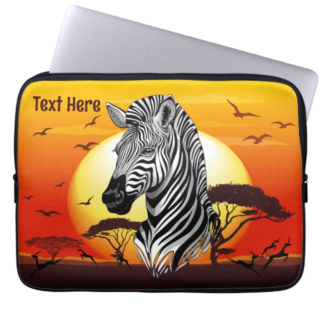 Capa Para Notebook Zebra African Savanna Wild Animal (Frente)