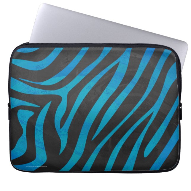 Capa Para Notebook Zebra Black e Blue Impressão (Frente)