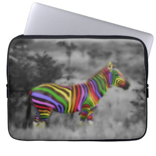 Capa Para Notebook Zebra do arco-íris