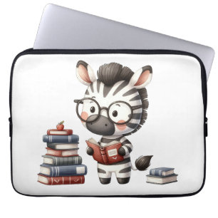 Capa Para Notebook Zebra Lendo Livros.
