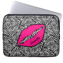 Zebra Simples com Lábios Rosa Personalizados