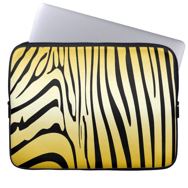 Capa Para Notebook Zesty Zebra Yellow (Frente)