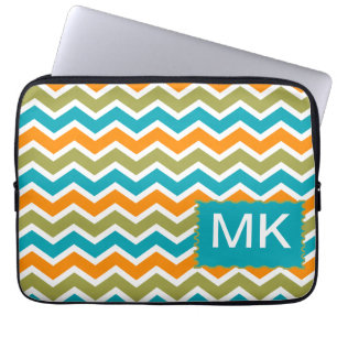 Capa Para Notebook Ziguezague tribal vibrante do pavão
