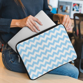 Capa Para Notebook Zigzag Azul, Chevron Azul, Padrão Geométrico