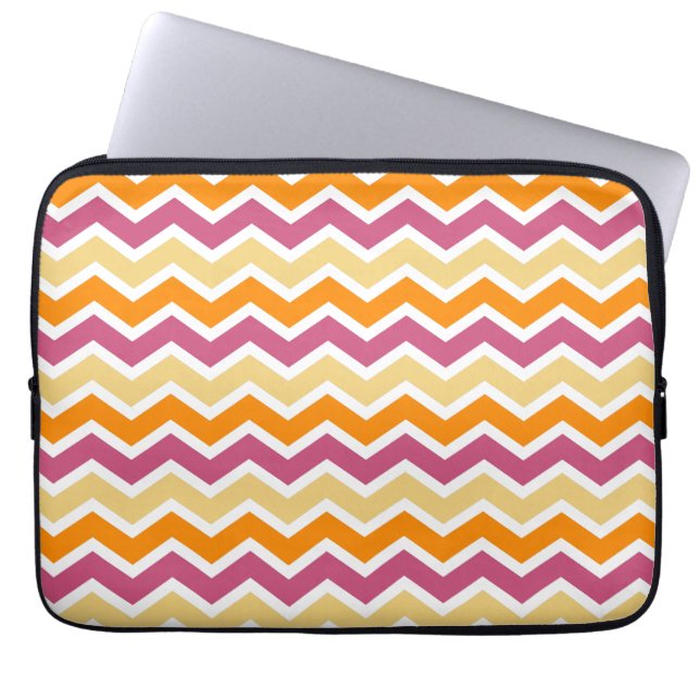 Capa Para Notebook ZigZag tribal vibrante (Frente)