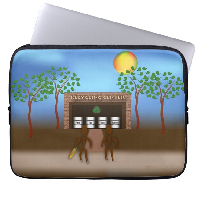 Capa Para Notebook Zinglees ~ Reciclagem (Frente)