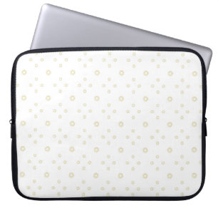 Capa Para Notebook Zinnia Sol Dourado Branco