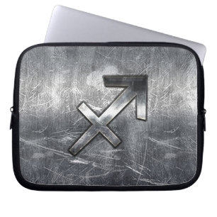 Capa Para Notebook Zodíaco Sagitário Em Aço Grunge Em Aço Em Difu
