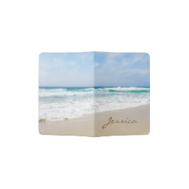 Capa Para Passaporte Belo nome personalizado da praia
