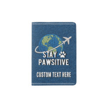 Bolsa de Viagem Personalizada Stay Pawsitive Denim
