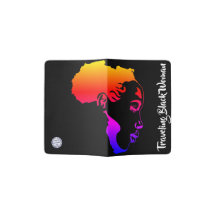 Cobrir do passaporte do Mama África - preto
