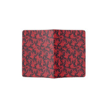 O vermelho floresce suporte do passaporte