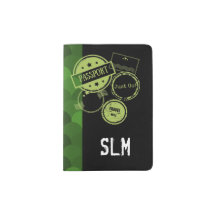 Passaporte monograma - preto