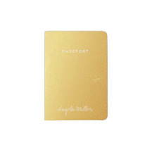 Passaporte - Nome de Confetti Dourado