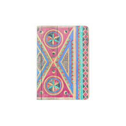 Capa Para Passaporte Porta de Madeira Tribal Najd Pride