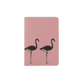 Capa Para Passaporte Silhuetas do flamingo