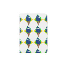 Sorvete de desenho da bandeira brasileira