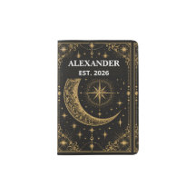 Tarot Celestial Lua Ouro Nome Personalizado Couro