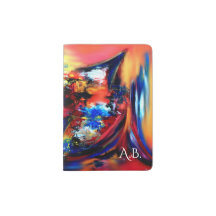 Traços de Pincel Vermelho e Azul