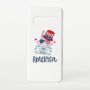 Capa Para Samsung Galaxy 4 de julho Rabbit com bandeira dos EUA Óculos Sun