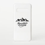 Capa Para Samsung Galaxy Acampamento nas montanhas<br><div class="desc">Belo design com a imagem dos picos das montanhas e a citação "Camping de Montanha". Uma combinação perfeita para cada acampamento,  caminhada,  montanha e amante da natureza.</div>