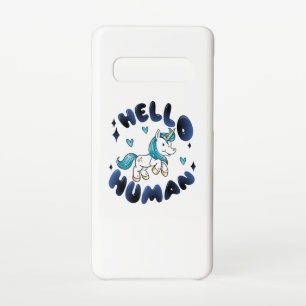 Capa Para Samsung Galaxy Alô humano Adorável Unicorn